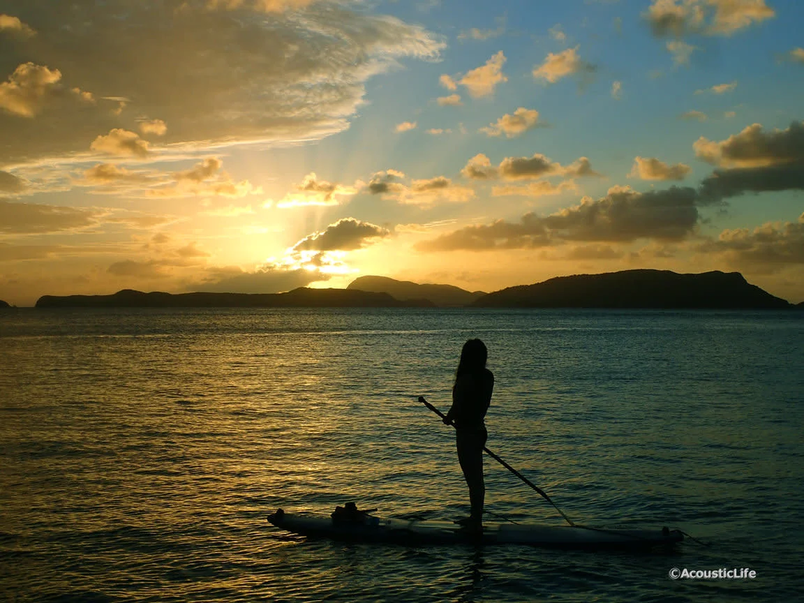 SUP Boarding to a Spectacular Sunset in Kerama Blue Lagoon