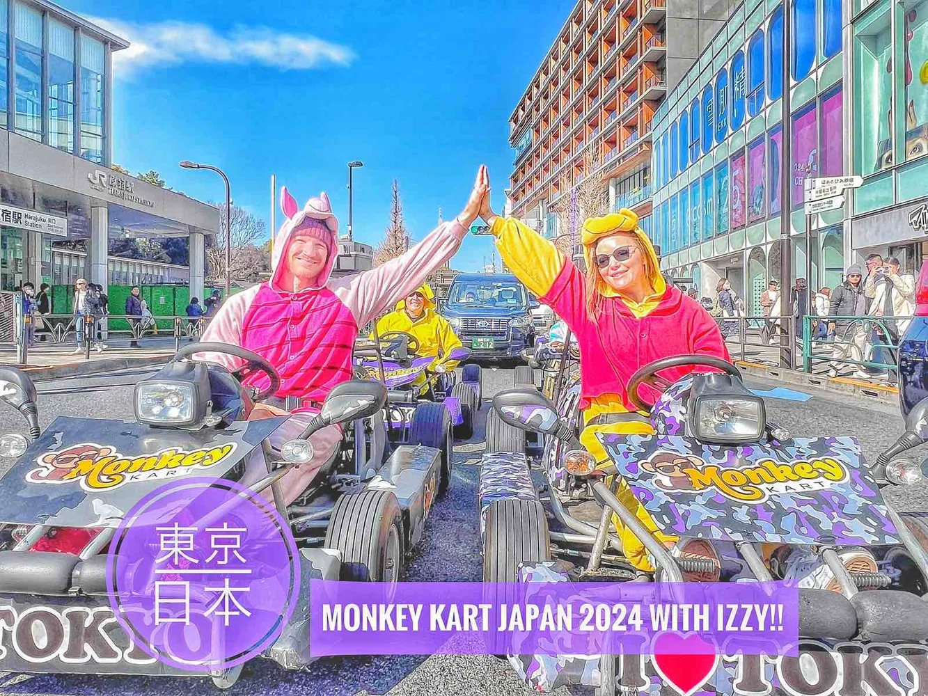 Shibuya Monkey Kart Tour on a Customized Go-Kart!