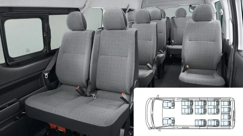 Interior of Mini Bus for 9~12 Passengers