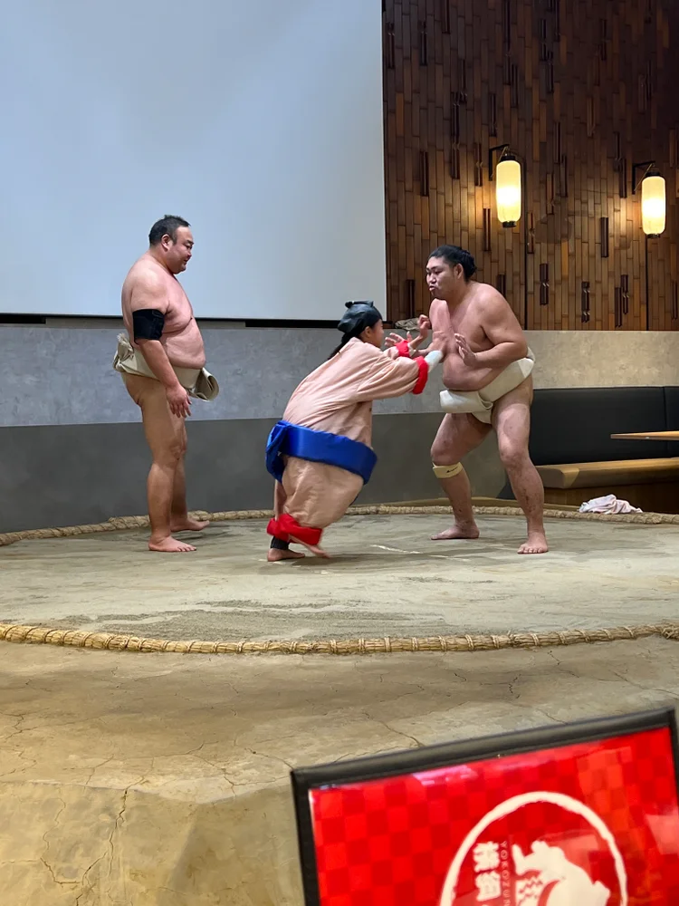 Duel with Sumo Wrestlers and Eat Chanko Nabe in Tokyo
