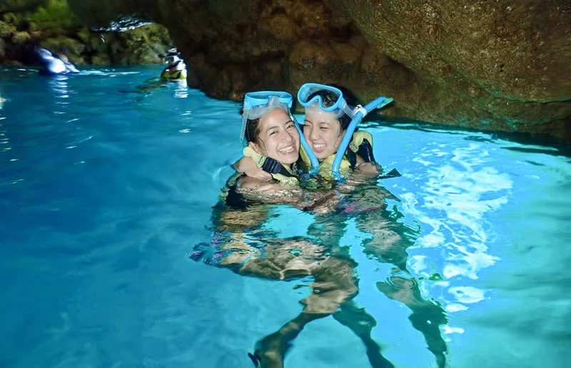 Enjoy a Blue Cave & cute tropical fish snorkeling tour