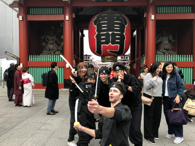 Touring a Ninja Shop, and Throwing Shuriken in Osaka, Japan