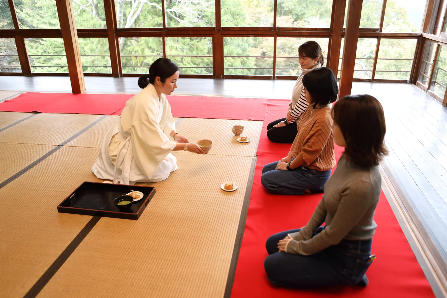 Experience Shugyo Training and Matcha with Sweets at Sakuramoto-bo Temple at Yoshino-Omine, a World Heritage Site