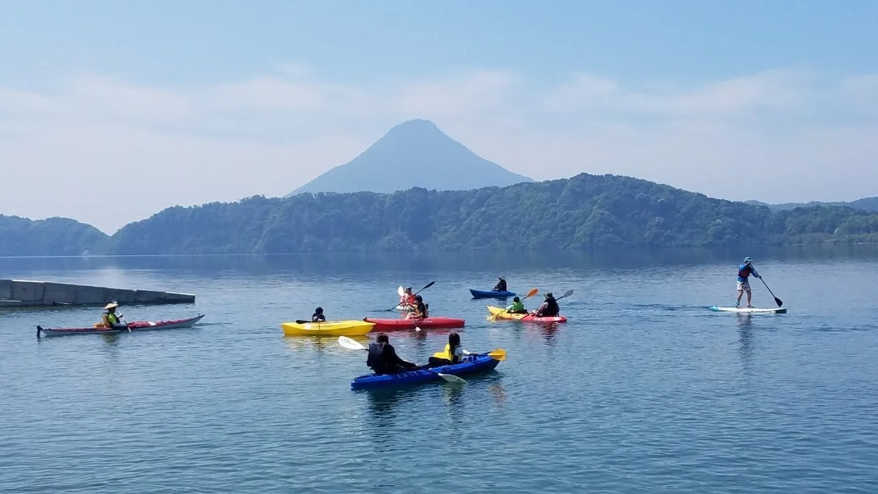 Kayak Across the Largest Caldera Lake in Kyushu