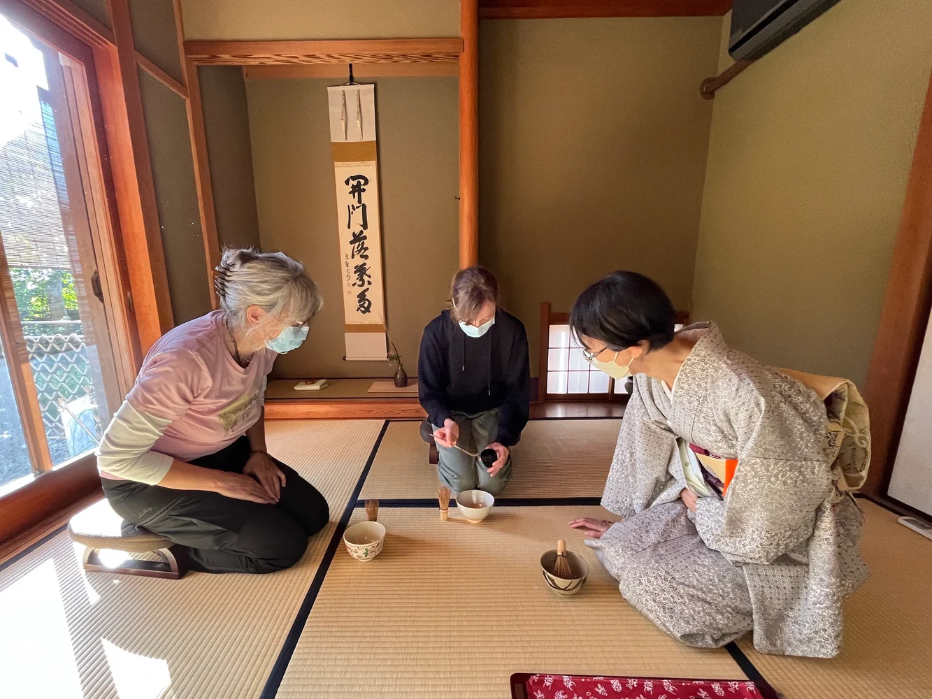 After attending the tea ceremony, you have chance to whisk matcha by yourself