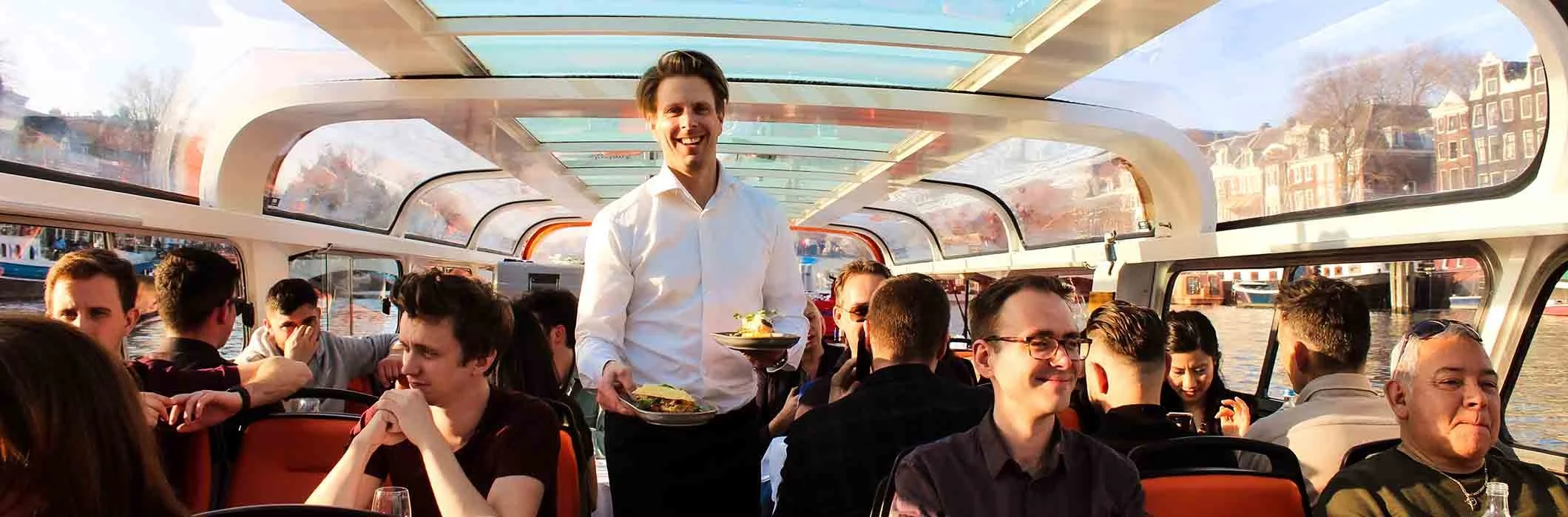 3-Course Dinner Cruise on Amsterdam’s Canals