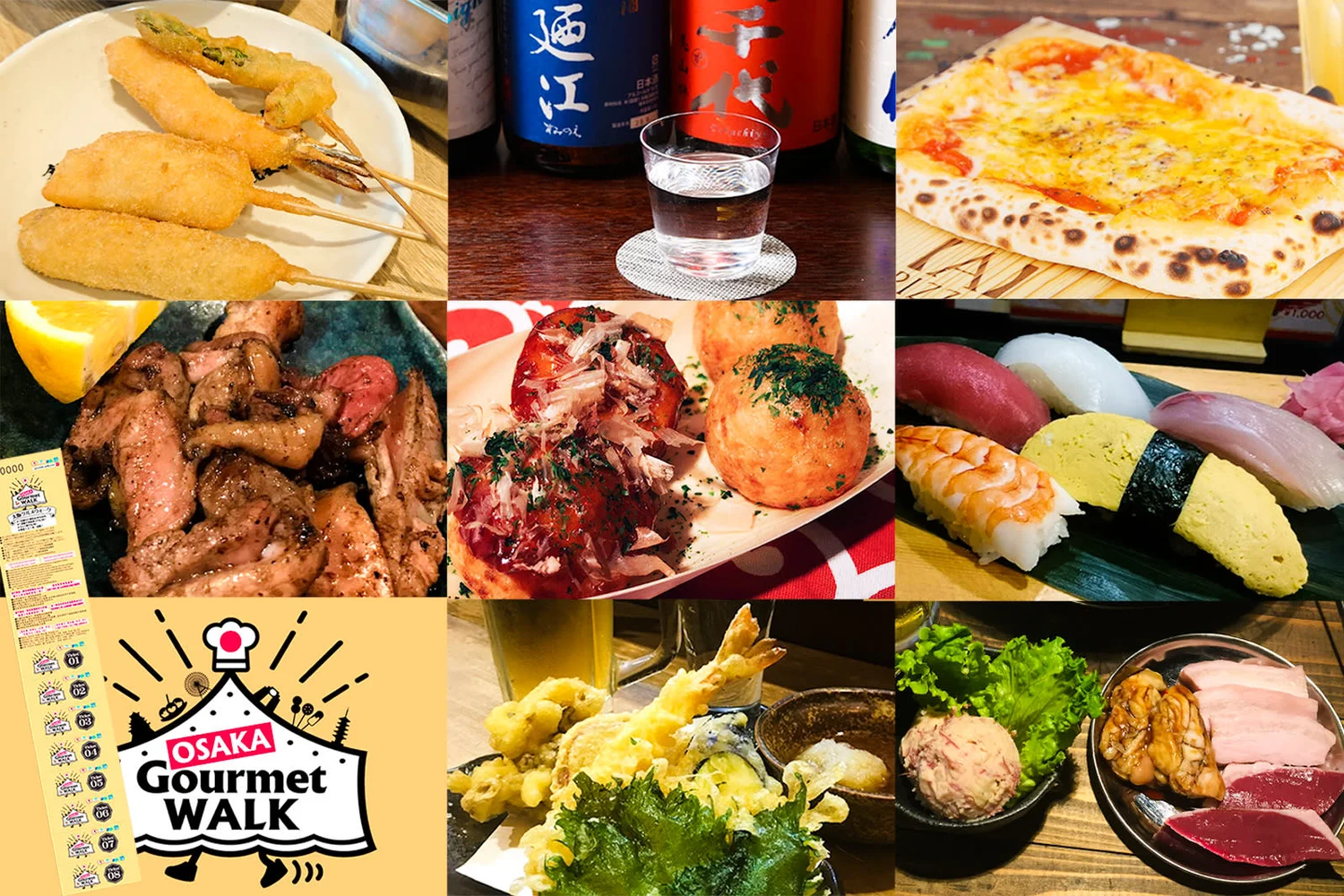 Get Osaka Gourmet Walk Food Ticket