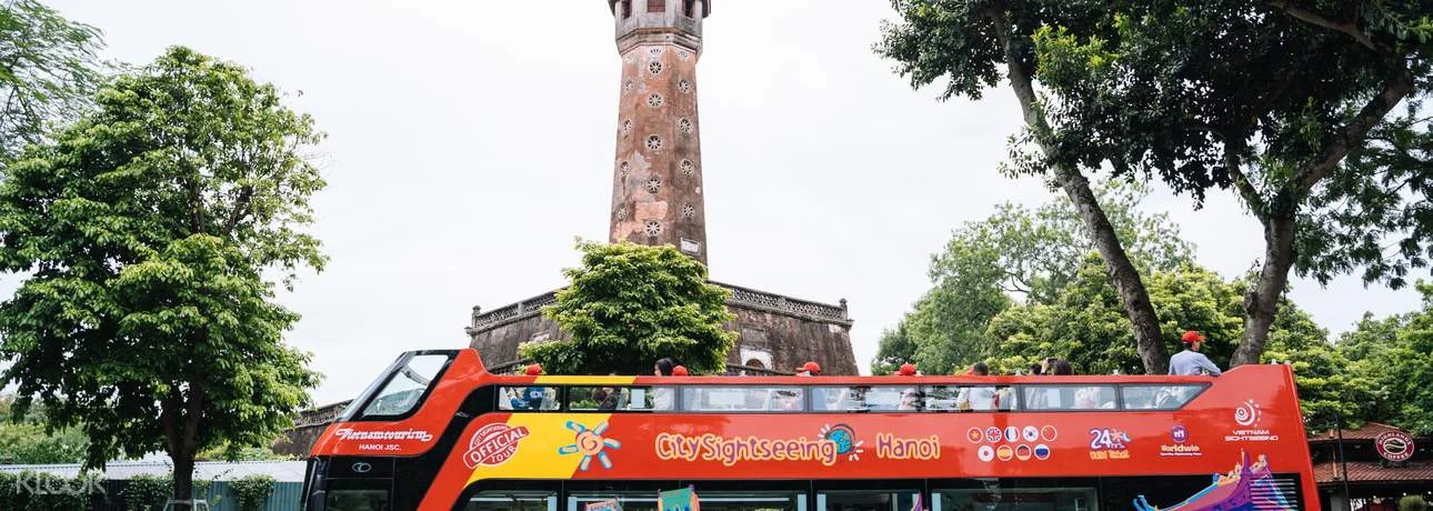 ベトナム ハノイ 2階建て市内観光バス Eチケット（引換券）予約