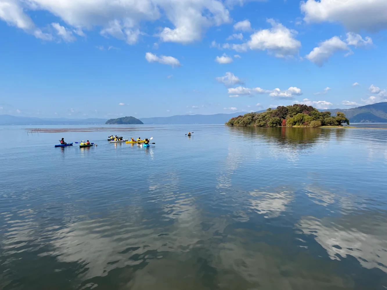滋賀 長浜 琵琶湖でカヌー体験＋小島「奥の洲」に上陸
