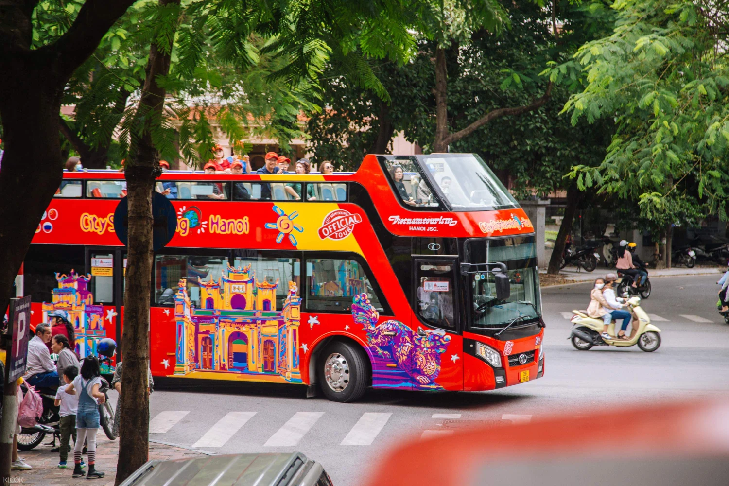 ベトナム ハノイ 2階建て市内観光バス Eチケット（引換券）予約