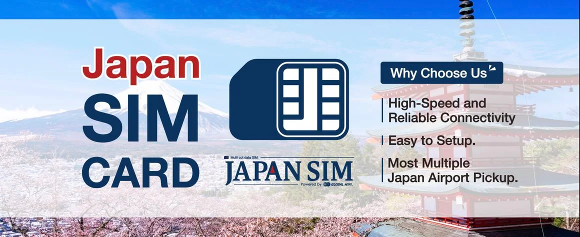 Japan Travel SIM Card (5G Data) Airport Pickup: Haneda/Kansai/Chubu/Fukuoka/Chitose/Kagoshima