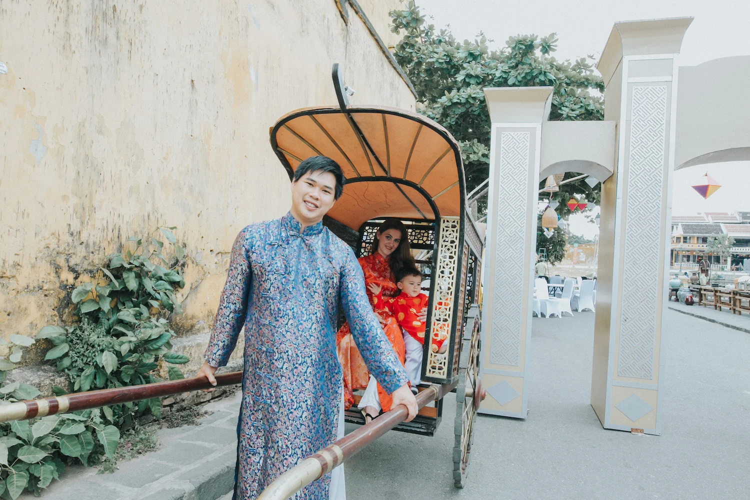 Hoi An Half-Day Pedicab Tour and Ao Dai Wearing Experience