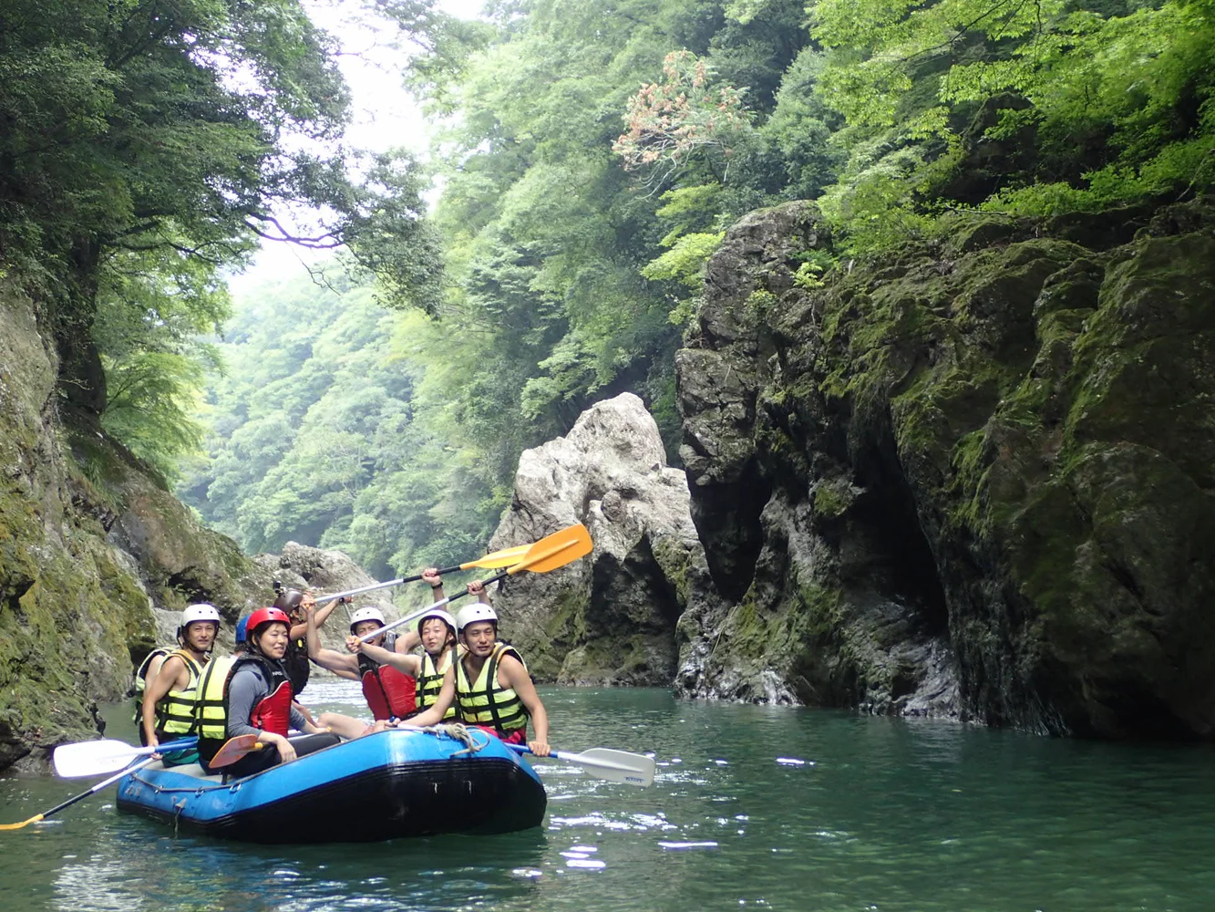 Katsura River Rafting & Shower Climbing in Otsuki, Yamanashi