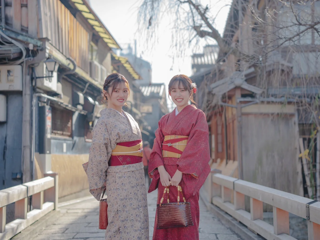 Shiki Sakura Kimono Rental Reservation in Kyoto