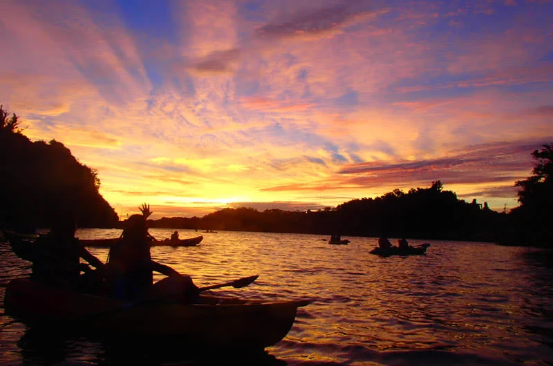Okinawa Kadena Hija River Sunset Kayak Tour