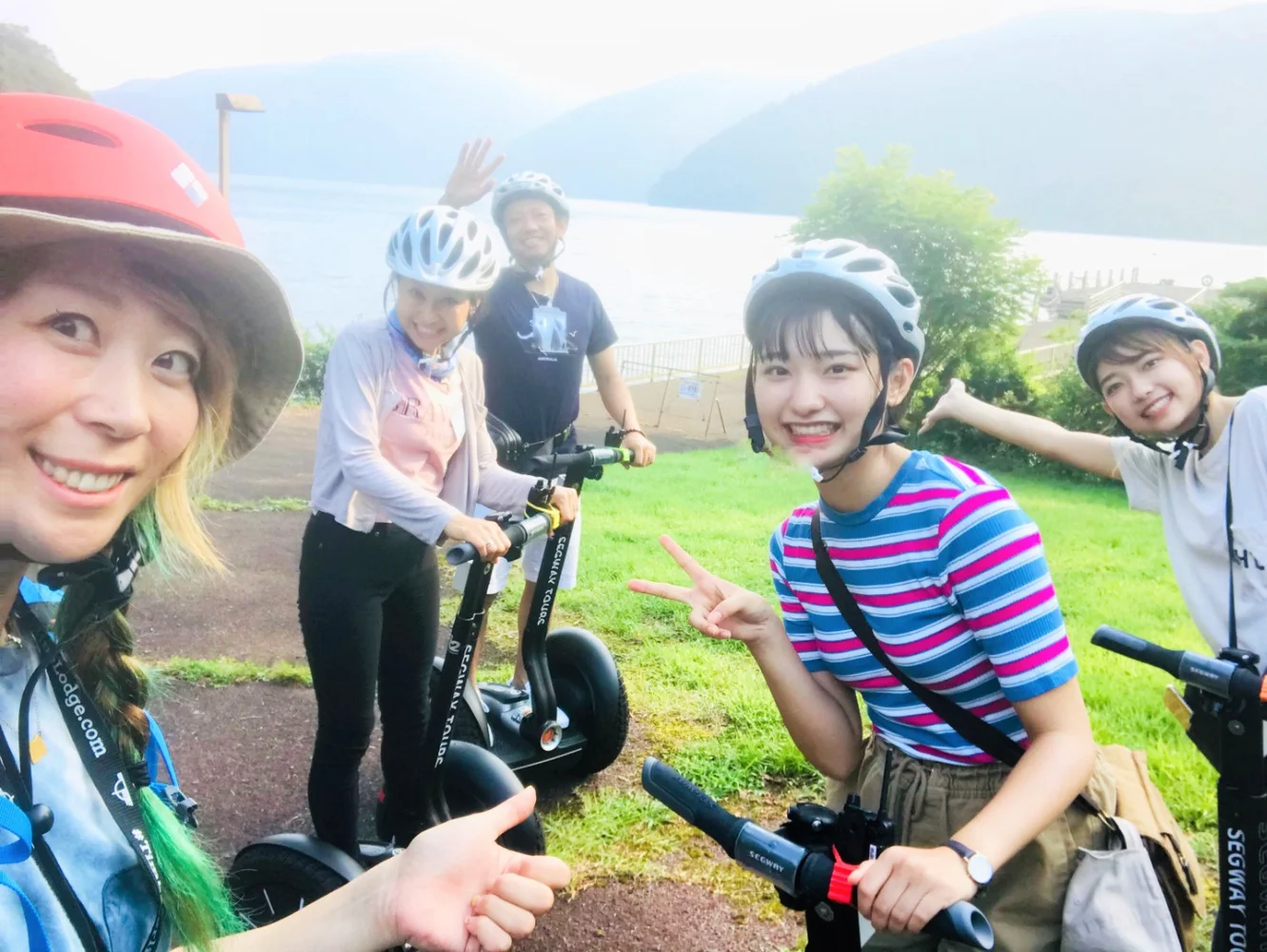 It is a Segway tour that goes around the lake with rich nature while looking at the scenic Hakone Lake Ashino
